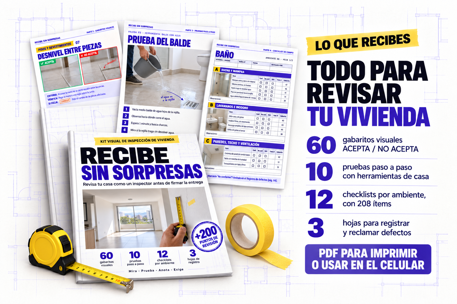 Contenido del kit principal Recibe Sin Sorpresas